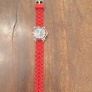 Ladies courts watch with pink silicone band